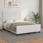 vidaXL Cadre de lit sans matelas blanc 140x200 cm similicuir