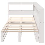 vidaXL Lit bibliothèque sans matelas blanc 75x190cm bois de pin massif