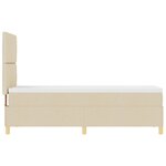 vidaXL Lit avec sommier et matelas crème 80x200 cm en tissu