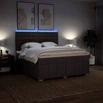 vidaXL Sommier à lattes de lit avec matelas Marron foncé 180x200 cm