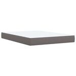 vidaXL Sommier à lattes de lit avec matelas Gris 140x190 cm Similicuir
