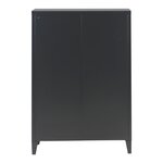 Casier de bureau armoire meuble de rangement pour bureau atelier chambre acier de bureau métallique à 2 portes 110 x 75 x 33 cm noir mat 03_0006335