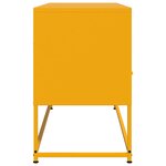 vidaXL Meuble TV jaune moutarde 100 5x39x60 5 cm acier