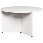 vidaXL Table basse 2 Pièces Blanc Bois de pin massif
