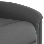 vidaXL Fauteuil inclinable Gris foncé Tissu