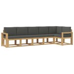 vidaXL Ensemble de canapés d'extérieur 6 pc Blanc et anthracite