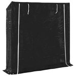 vidaXL Portant de bois de chauffage et housse de pluie acier galvanisé