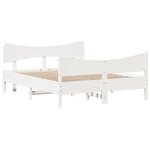vidaXL Cadre de lit sans matelas blanc 140x200 cm bois de pin massif