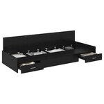 vidaXL Cadre de lit Chêne noir 70 x 190 cm Bois d'ingénierie