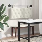 vidaXL Tête de lit suspendue Crème Velours