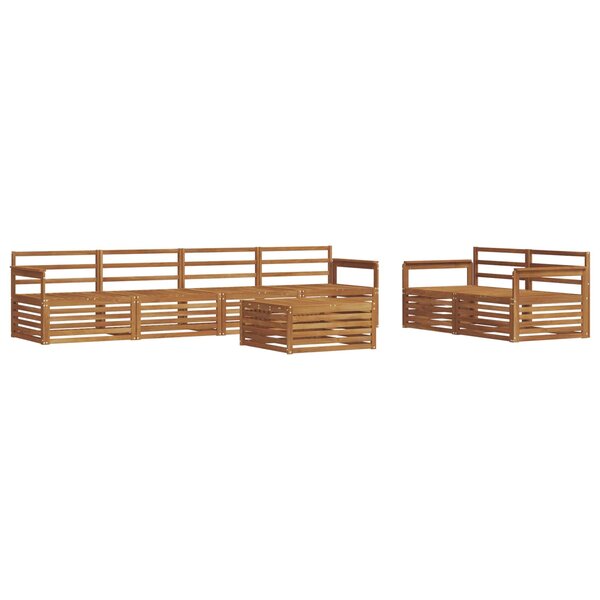 vidaXL Ensemble de canapés d'extérieur 7 pc Naturel