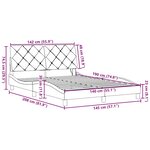 vidaXL Cadre de lit avec LED sans matelas crème 140x190 cm tissu
