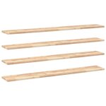 vidaXL Étagères flottantes 4 Pièces 160x20x2 cm acacia massif non traité