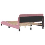 vidaXL Cadre de lit avec tête de lit Dover rose 120x200cm velours