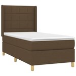 vidaXL Sommier à lattes de lit avec matelas Marron foncé 100x200 cm