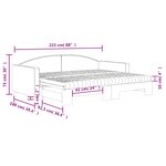 vidaXL Lit de jour avec gigogne et matelas gris clair 90x200 cm tissu