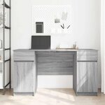 vidaXL Bureau Sonoma gris 140 x 49 x 76 cm Bois d'ingénierie