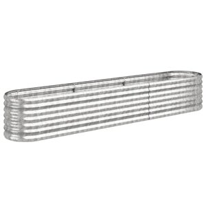 vidaXL Lit surélevé de jardin Acier galvanisé Argenté