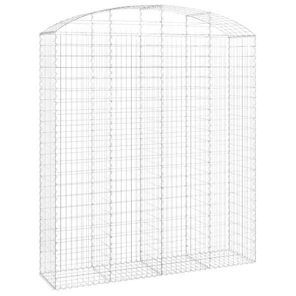vidaXL Panier de gabions arqué 200x50x220/240 cm Fer galvanisé