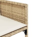 vidaXL Ensemble à manger de jardin et coussins 7 Pièces beige poly rotin