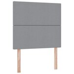 vidaXL Lit avec rangement et matelas Gris clair 90 x 200 cm Polyester