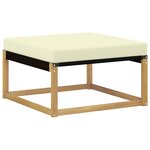 vidaXL Ensemble de canapés d'extérieur 6 pc Blanc et crème