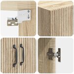 vidaXL Ensemble de Meubles 2 Pièces Chêne Sonoma Bois d'ingénierie