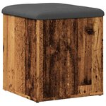 vidaXL Banc de rangement vieux bois 42x42x45 cm bois d'ingénierie