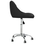 vidaXL Chaise pivotante de salle à manger Noir Similicuir