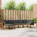 vidaXL Ensemble de canapés d'extérieur 7 Pièces Blanc et anthracite