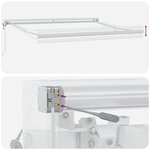 vidaXL Auvent rétractable anthracite/blanc 3x2 5 m tissu et aluminium