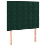 vidaXL Sommier à lattes de lit et matelas et LED Vert foncé 90x200 cm