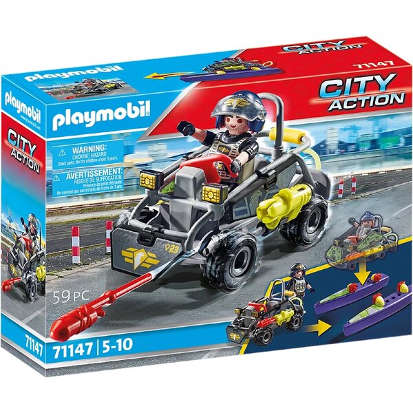 PLAYMOBIL 71147 - City Action - Quad transformable de bandit