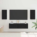 vidaXL Ensemble meuble TV 4 Pièces Chêne noir Moyen 30.5 x 30 x 60 cm