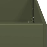 vidaXL Jardinière vert olive 40x80x80 cm acier