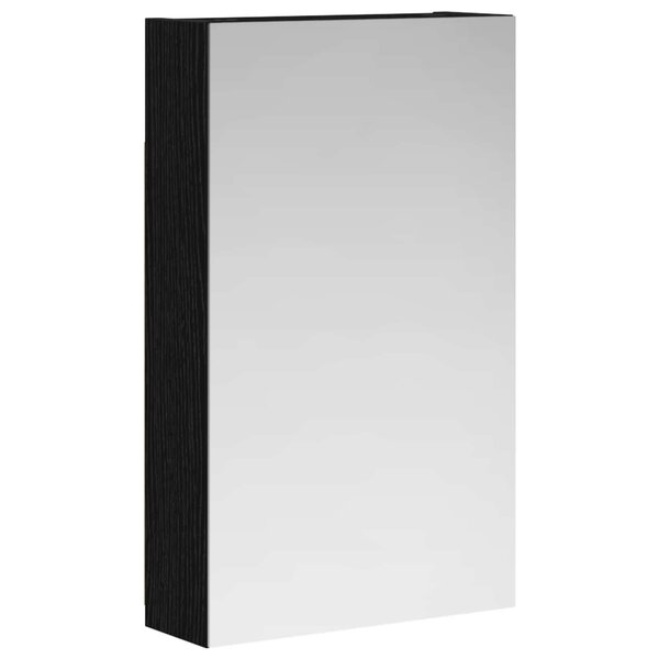 vidaXL Armoire Miroir de Salle de Bain Chêne noir 30 x 10 5 x 50 cm