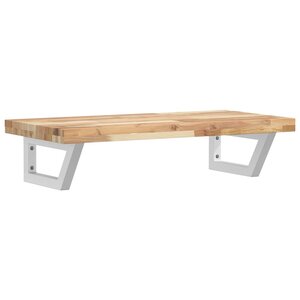 vidaXL Étagère de vasque murale acier et bois massif d'acacia