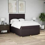 vidaXL Sommier à lattes de lit avec matelas Marron foncé 140x200 cm