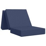 vidaXL Canapé-lit pliable 75 x 63 x 45 cm Bleu