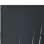 vidaXL Portail de jardin anthracite 105x180cm acier conception d'herbe