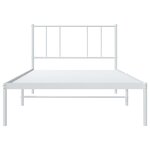 vidaXL Cadre de lit métal sans matelas et tête de lit blanc 100x200 cm