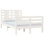 vidaXL Cadre de lit sans matelas blanc 120x200 cm bois de pin massif
