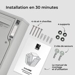 Boîte aux lettres et colis 2-en-1 connectée Boks One + Porte arrière pour encastrement (RAL 7035)