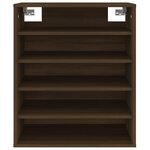 vidaXL Meuble à chaussures Chêne marron 60x35x70 cm Bois d'ingénierie