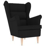 vidaXL Fauteuil noir 74x84x100 cm tissu