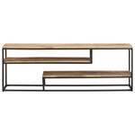 vidaXL Meuble TV 130x30x45 cm Bois de manguier brut