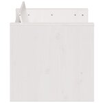 vidaXL Canapé de jardin 2 places blanc 134x60x62 cm bois de pin massif