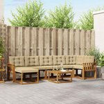 vidaXL Ensemble de canapés d'extérieur 8 Pièces Naturel et Beige