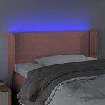 vidaXL Tête de lit à LED Rose 103x16x78/88 cm Velours
