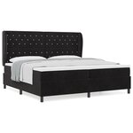 lit box spring vidaXL avec matelas noir 200x200 cm velours